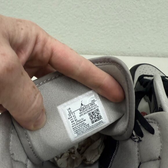 Nike Jordan 1 Mid Black College Grey Gym Red Sneakers Shoes BQ6472-060 Womens 10 - Picture 5 of 8